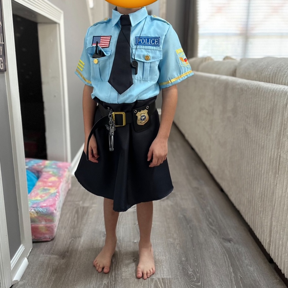 Police Light Blue Uniform dress costume